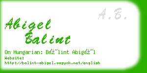 abigel balint business card